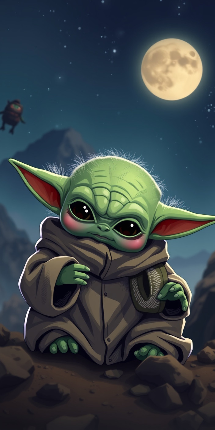 Baby yoda 3 Phone Wallpaper