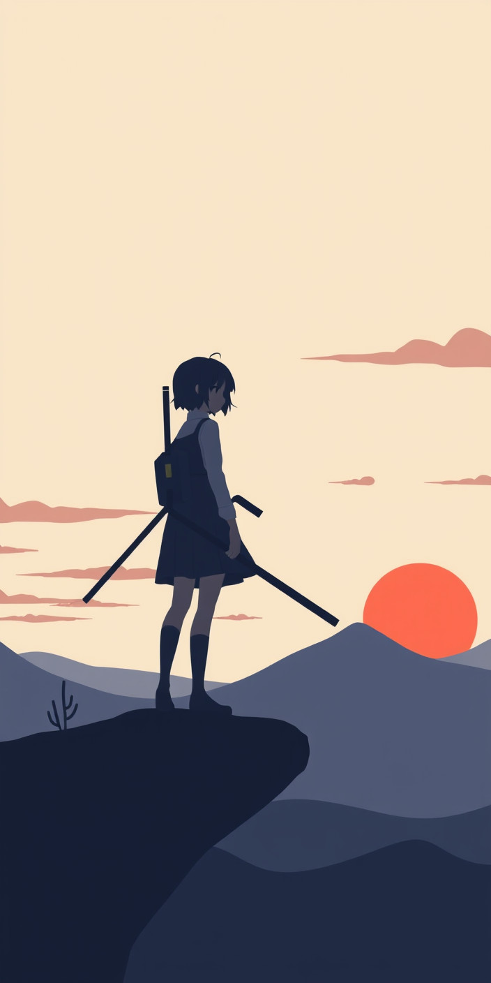 Anime minimalist 1 Phone Wallpaper