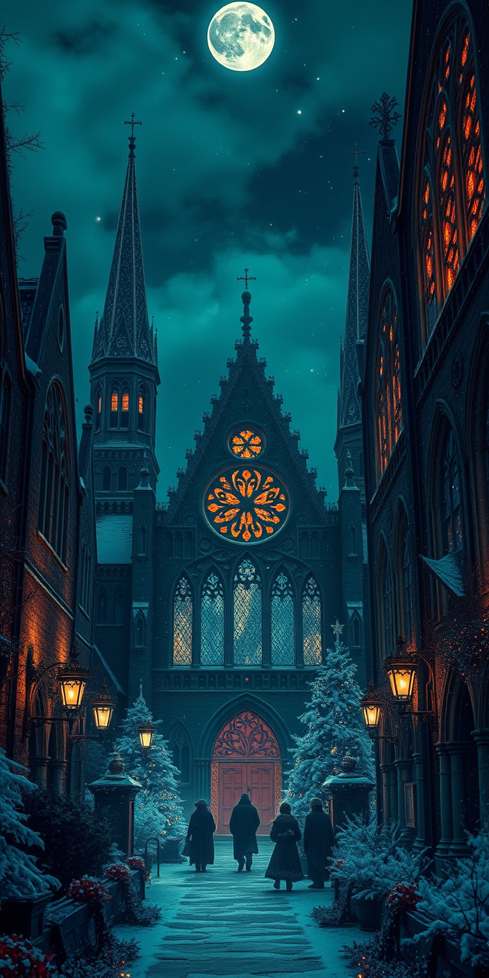 Gothic christmas 9 Phone Wallpaper