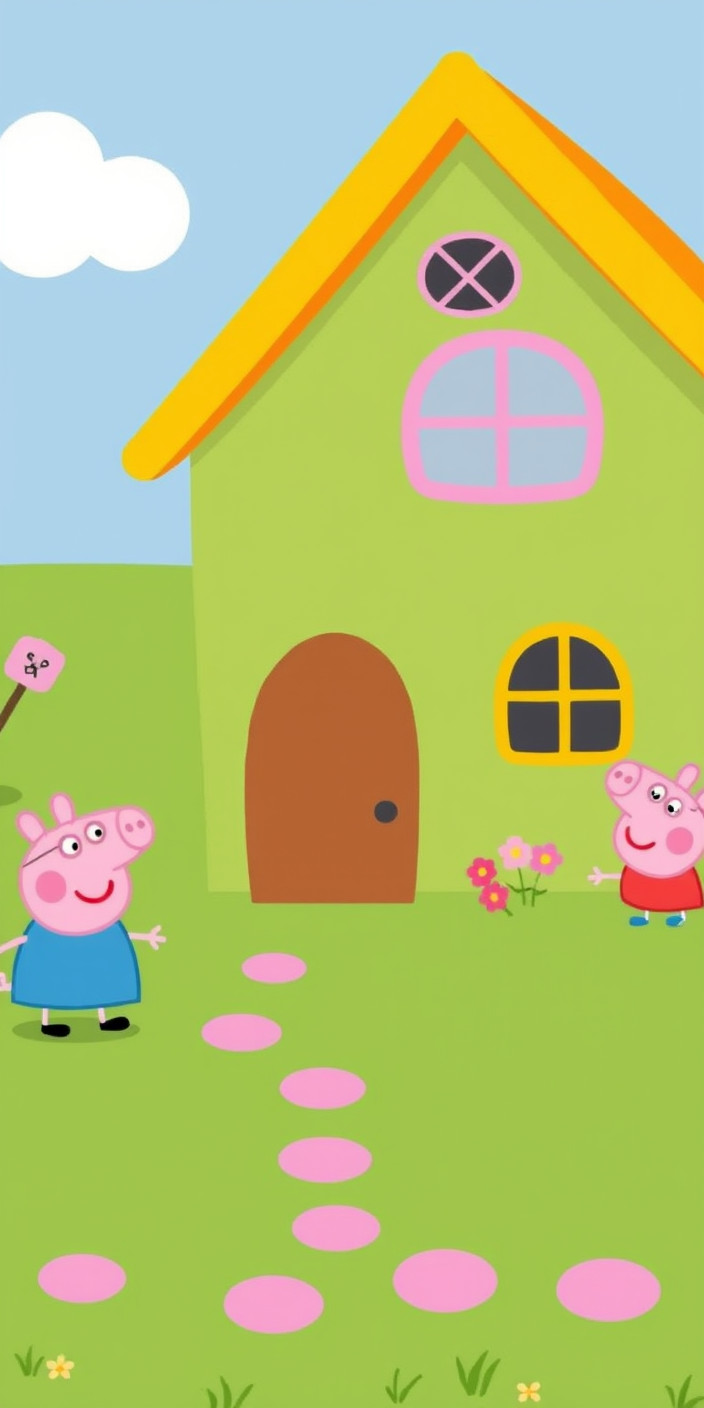Peppa pig  house 9 Phone Wallpaper