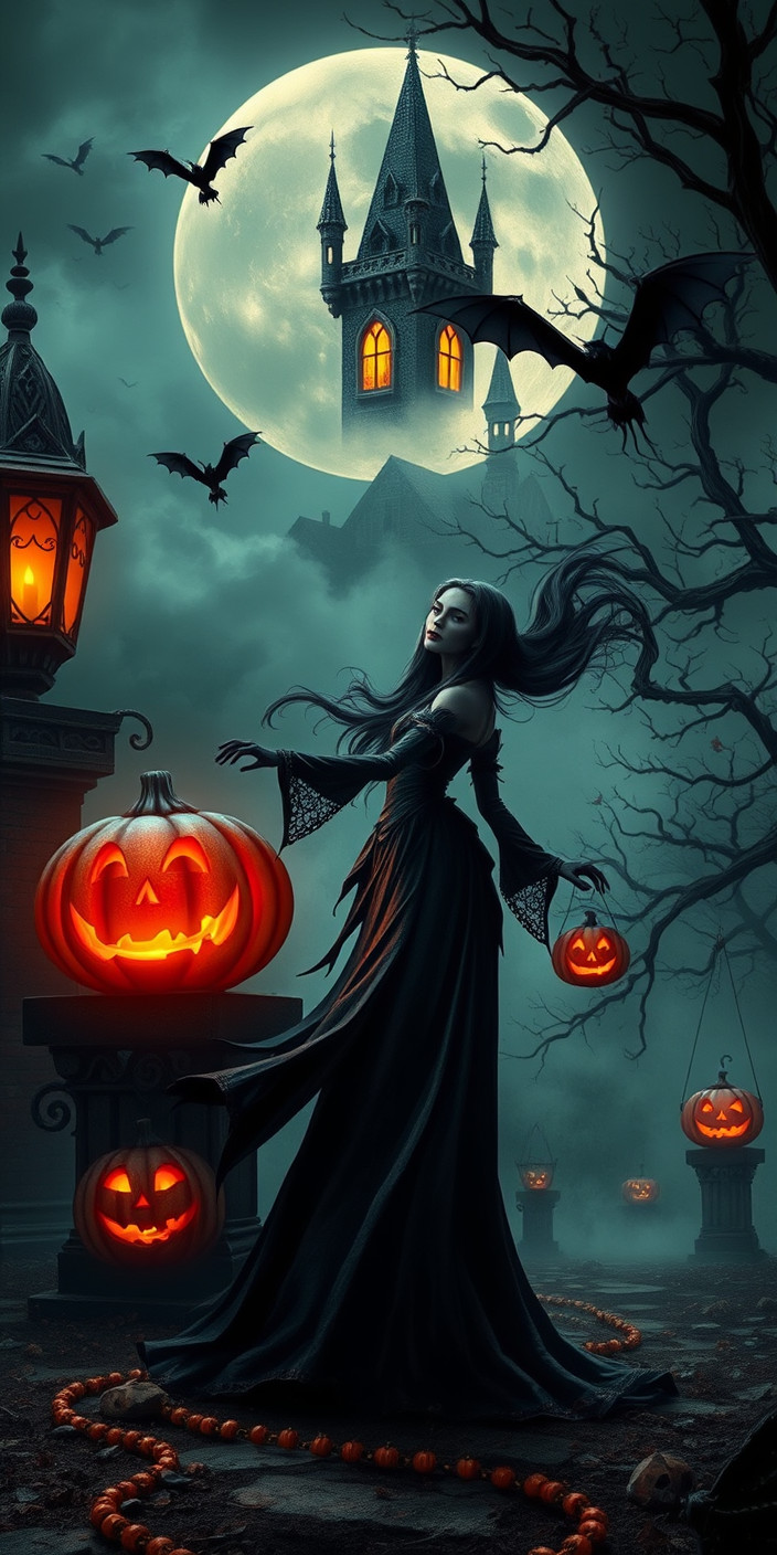 Gothic halloween 8 Phone Wallpaper