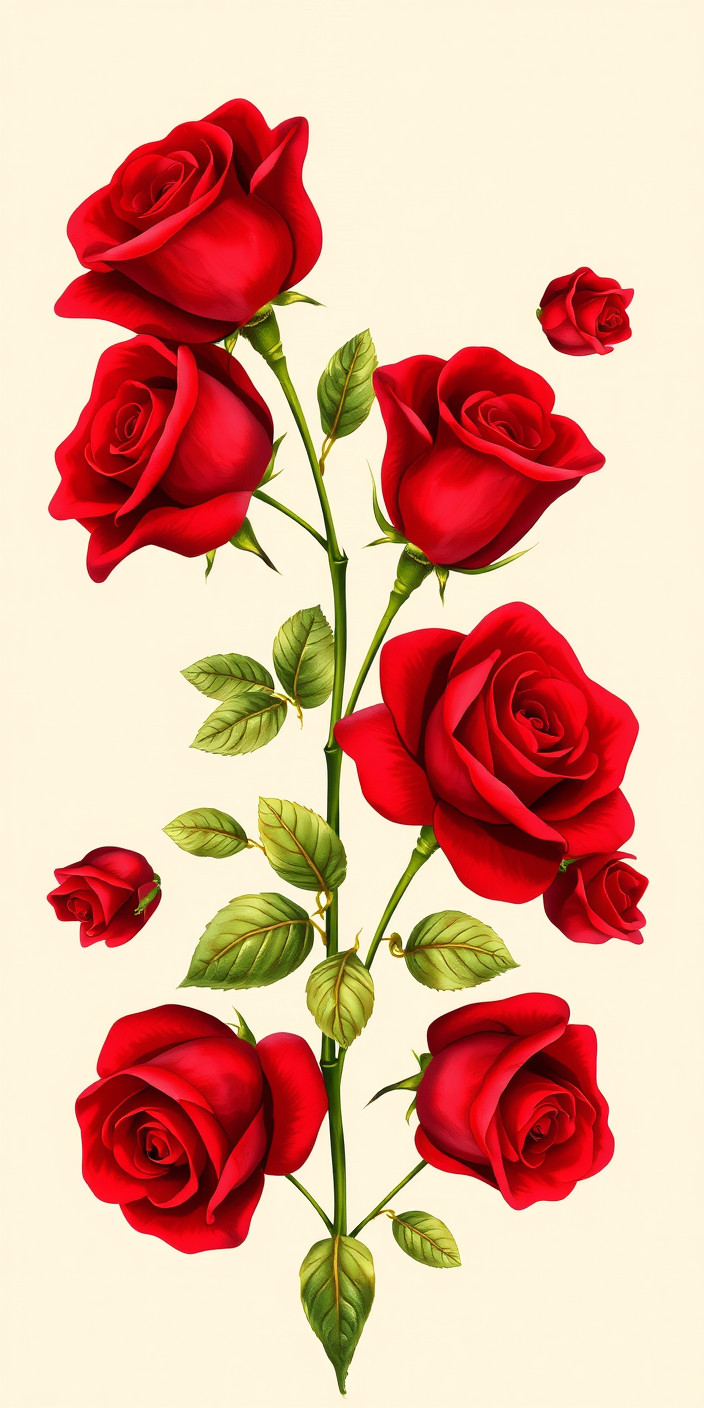 Red roses 6 Phone Wallpaper