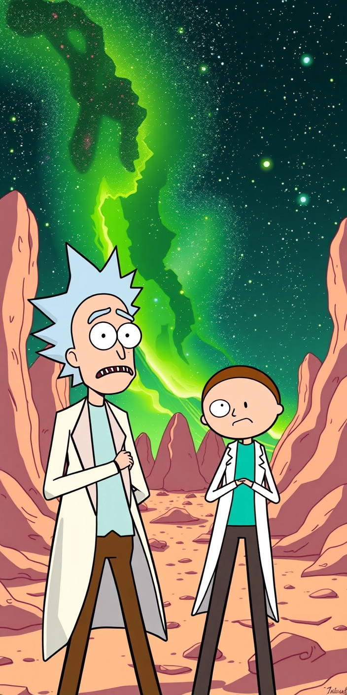Rick and morty android 6 Phone Wallpaper