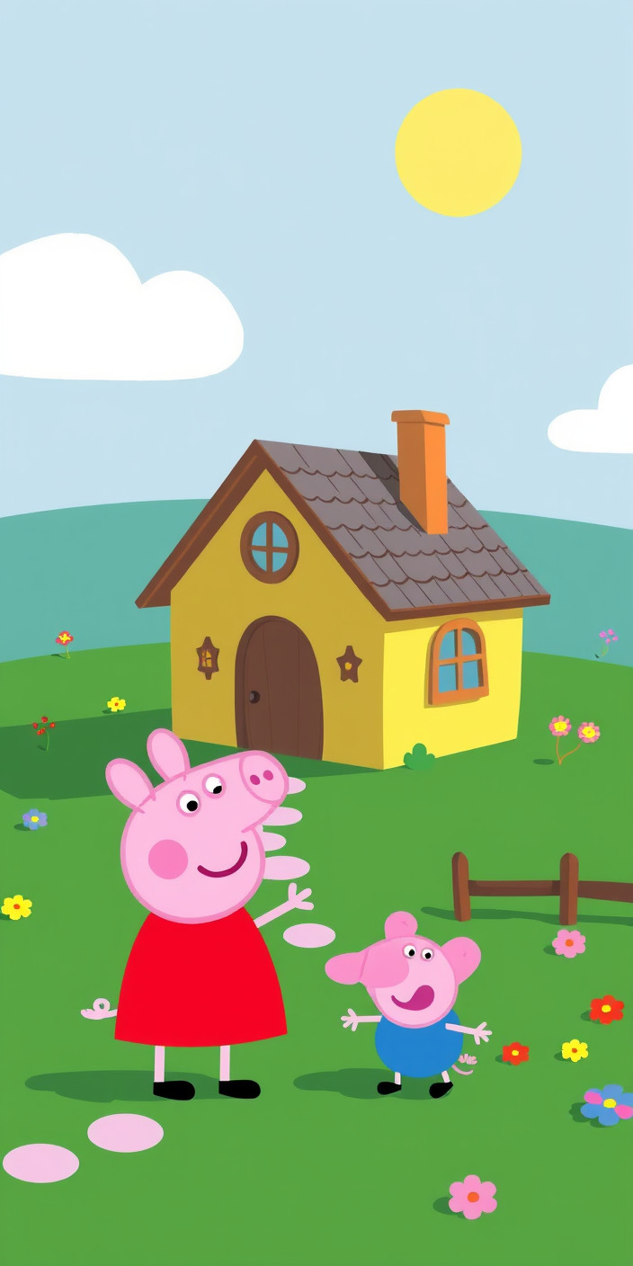 Peppa pig  house 4 Phone Wallpaper