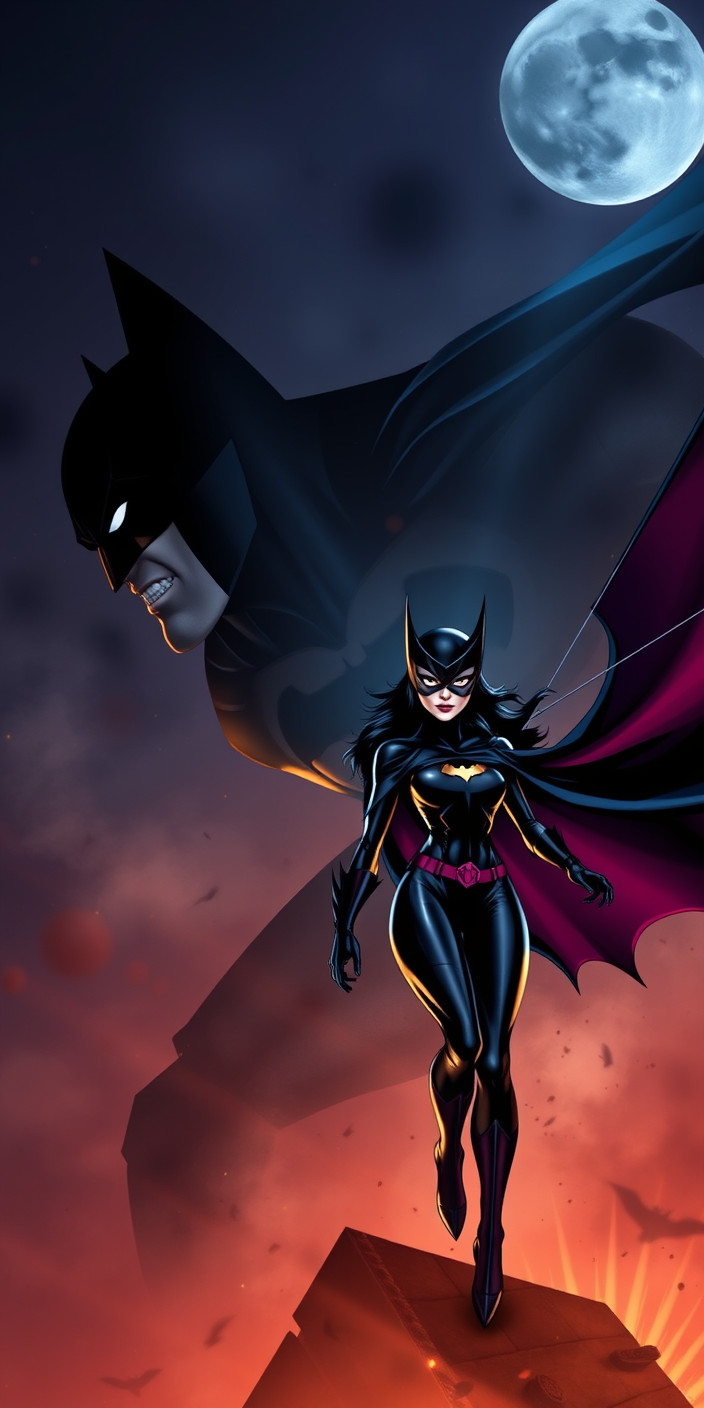Batman and catwoman 2 Phone Wallpaper