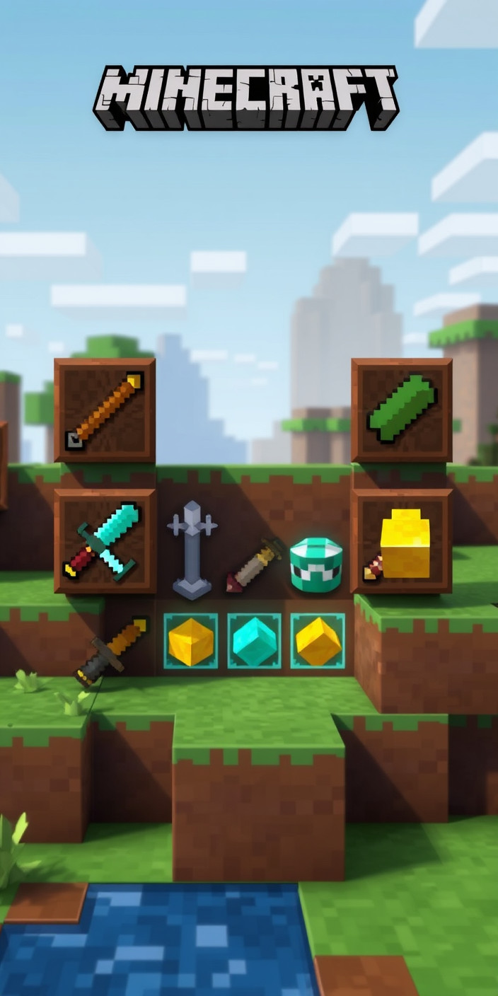 Minecraft inventory 6 Phone Wallpaper