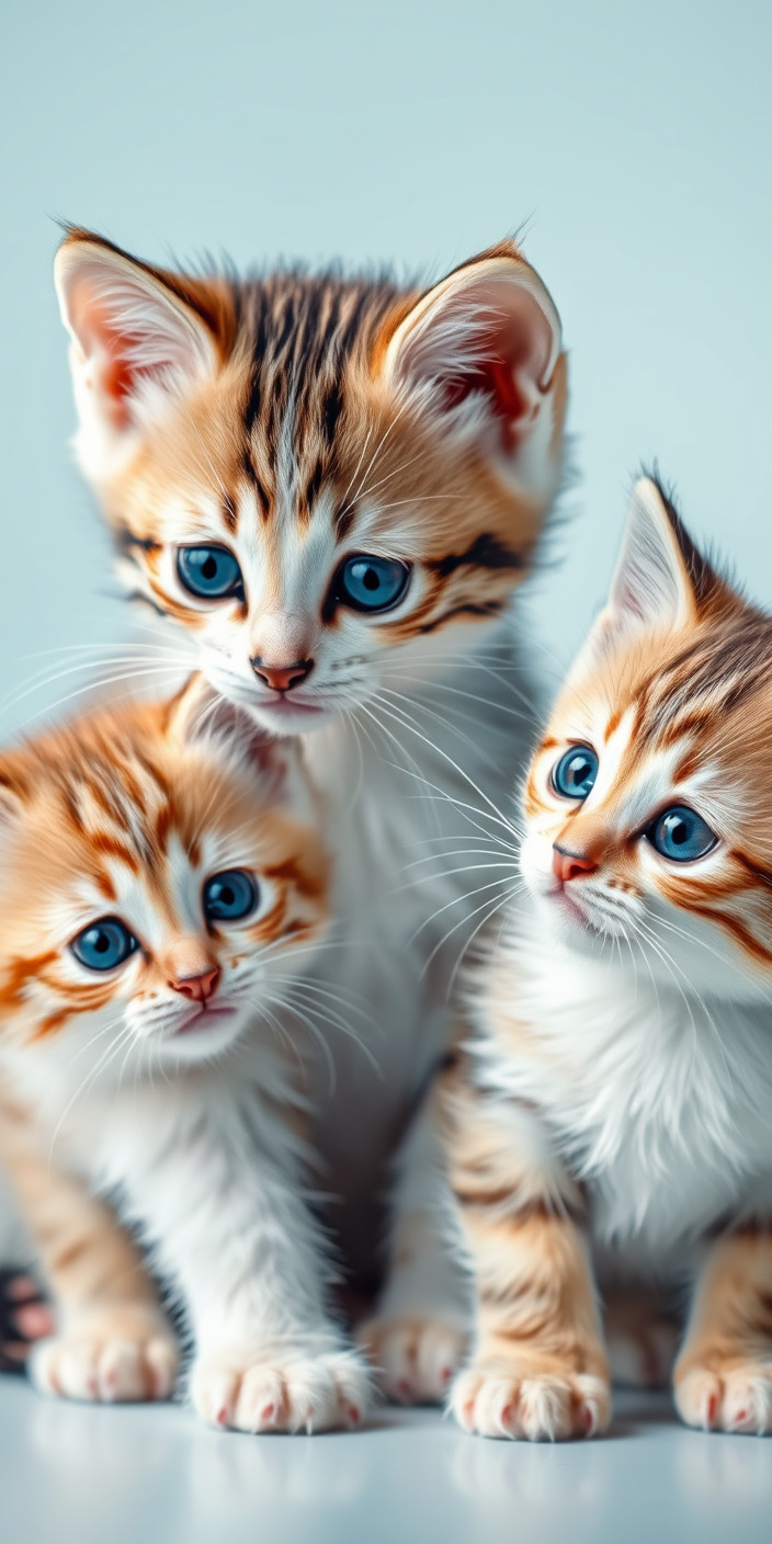 Cute kittens 9 Phone Wallpaper