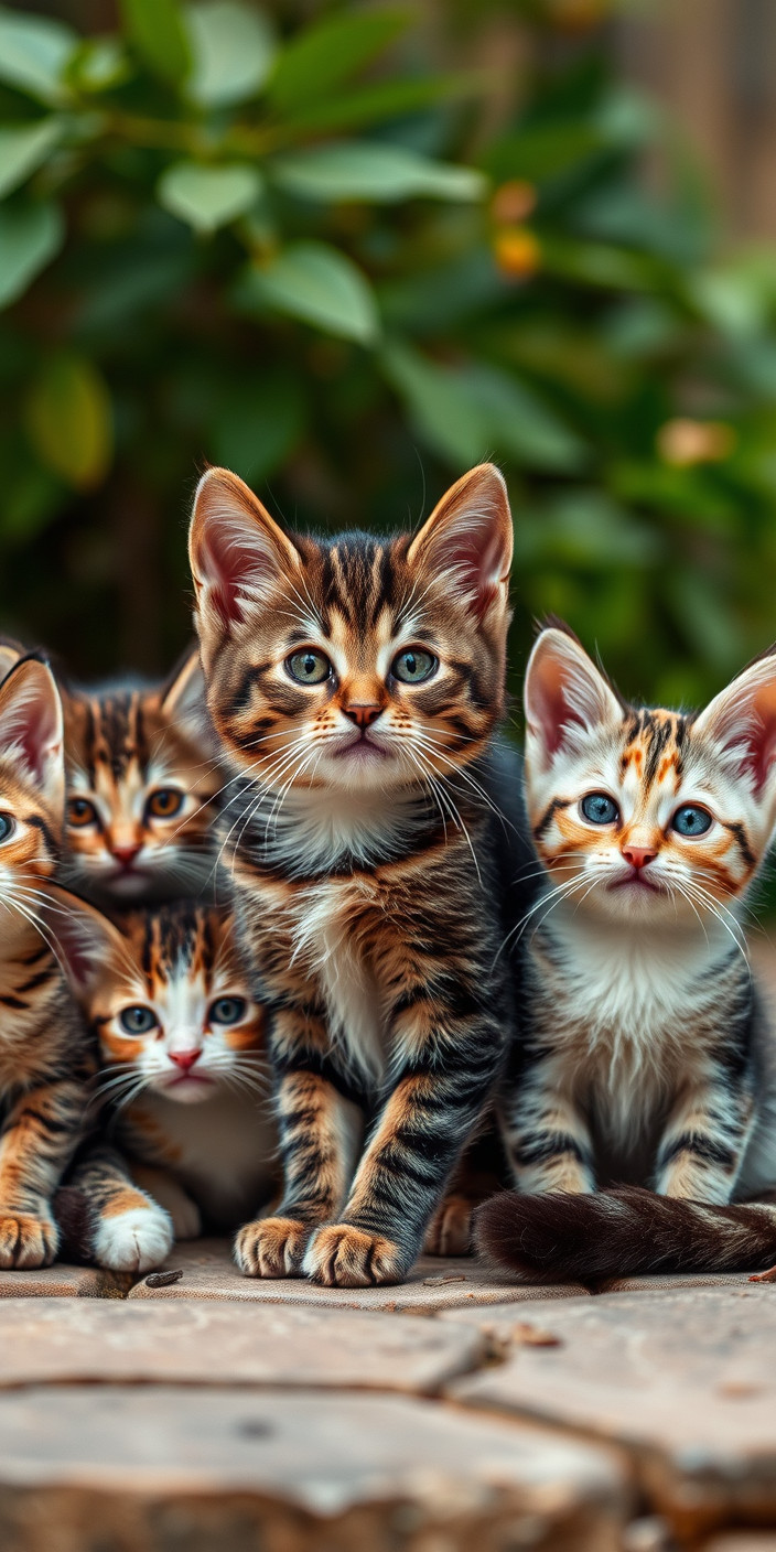Cute cats 13 Phone Wallpaper