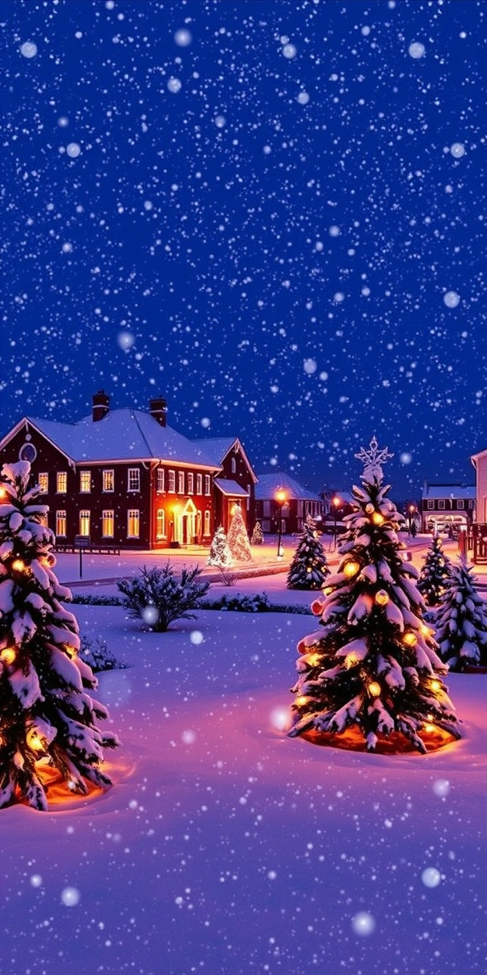 Christmas snow 8 Phone Wallpaper