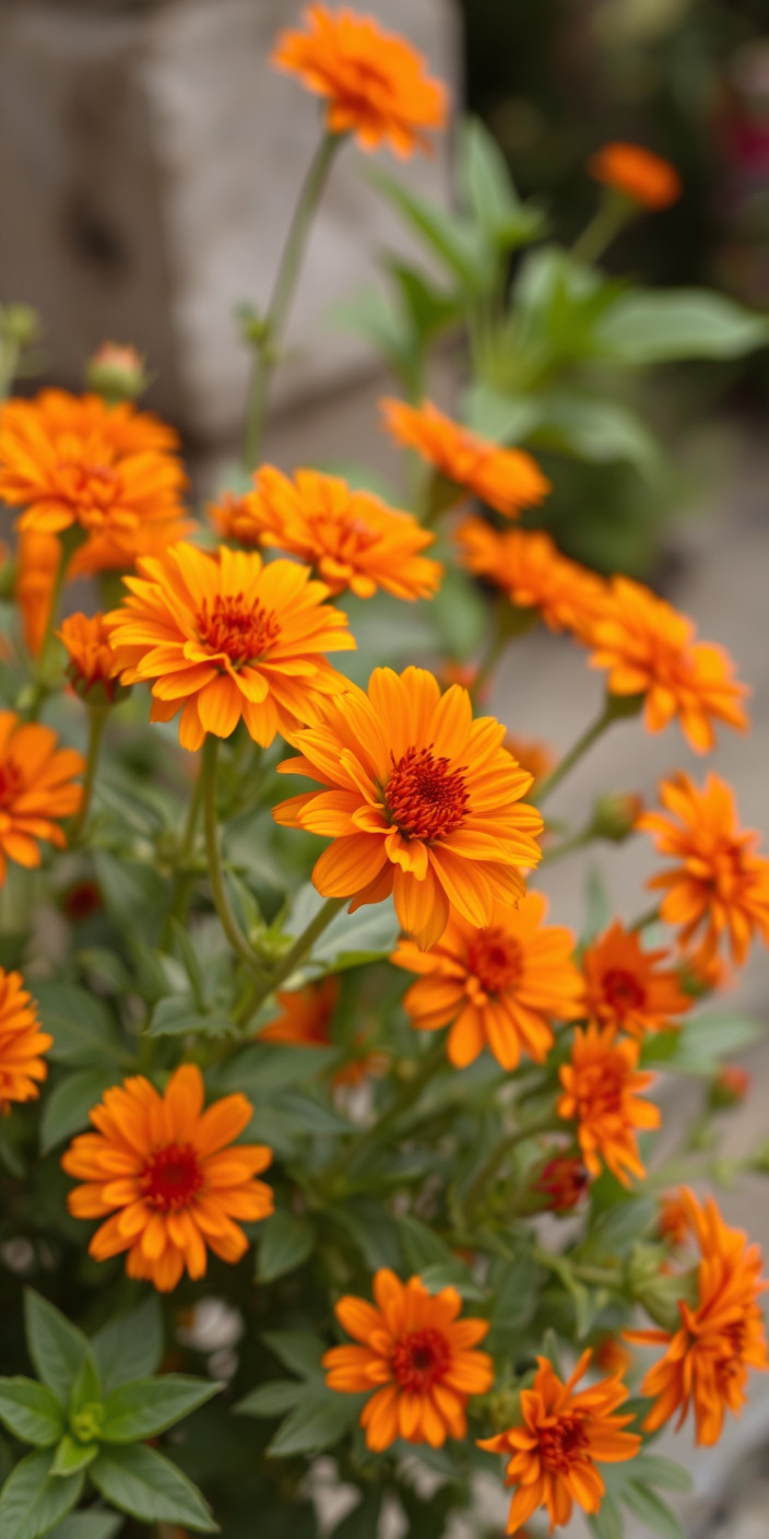 Orange flowers 4 Phone Wallpaper