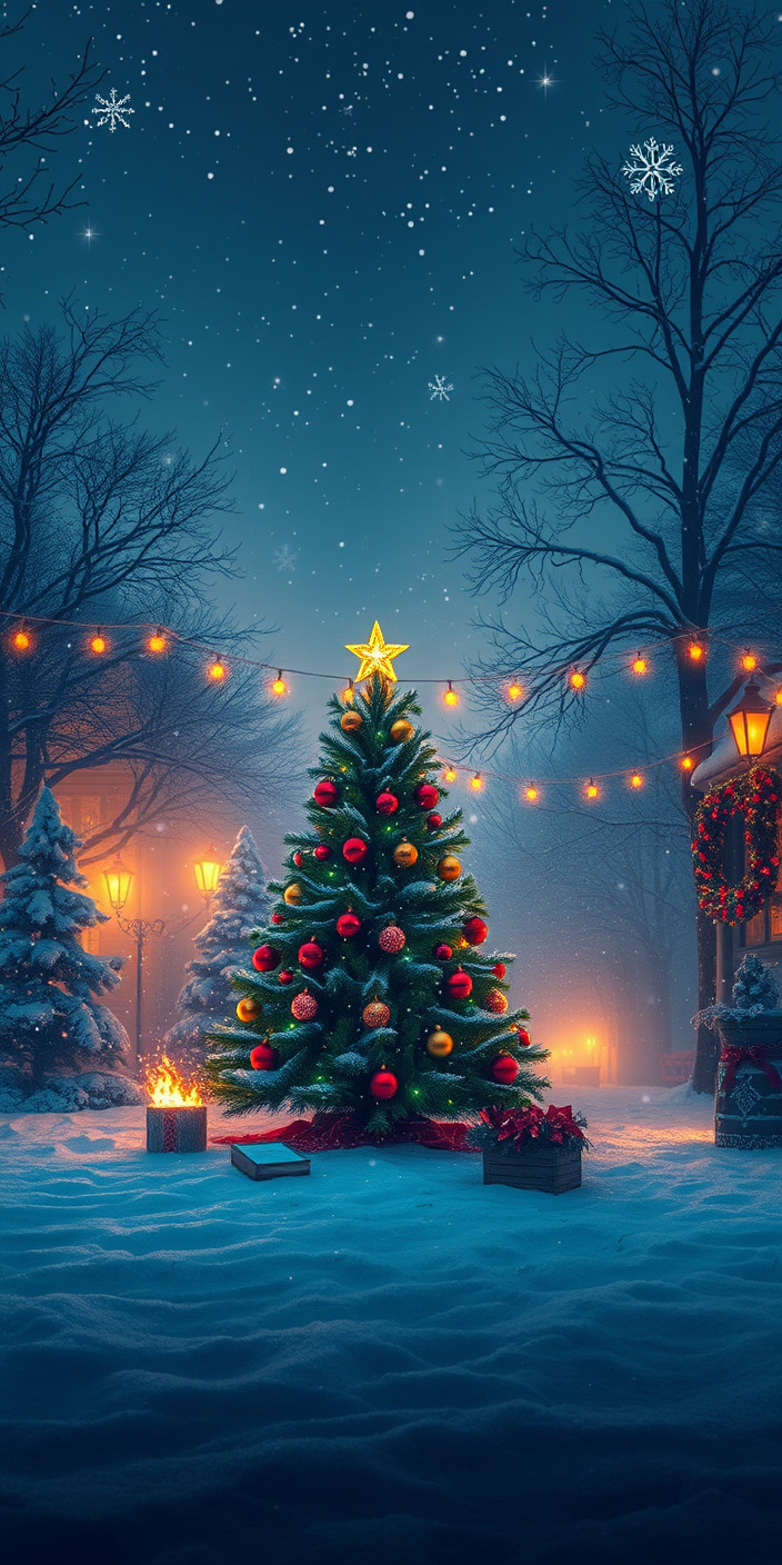 Christmas  for laptop 6 Phone Wallpaper