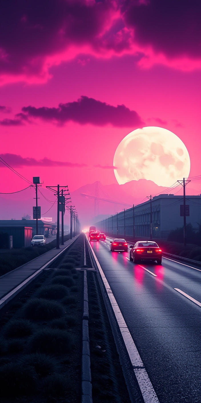 Outrun 3 Phone Wallpaper