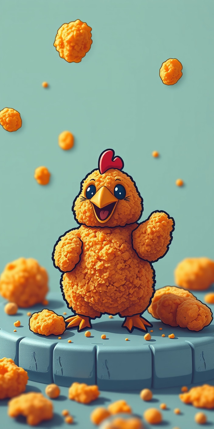 Chicken nugget 9 Phone Wallpaper