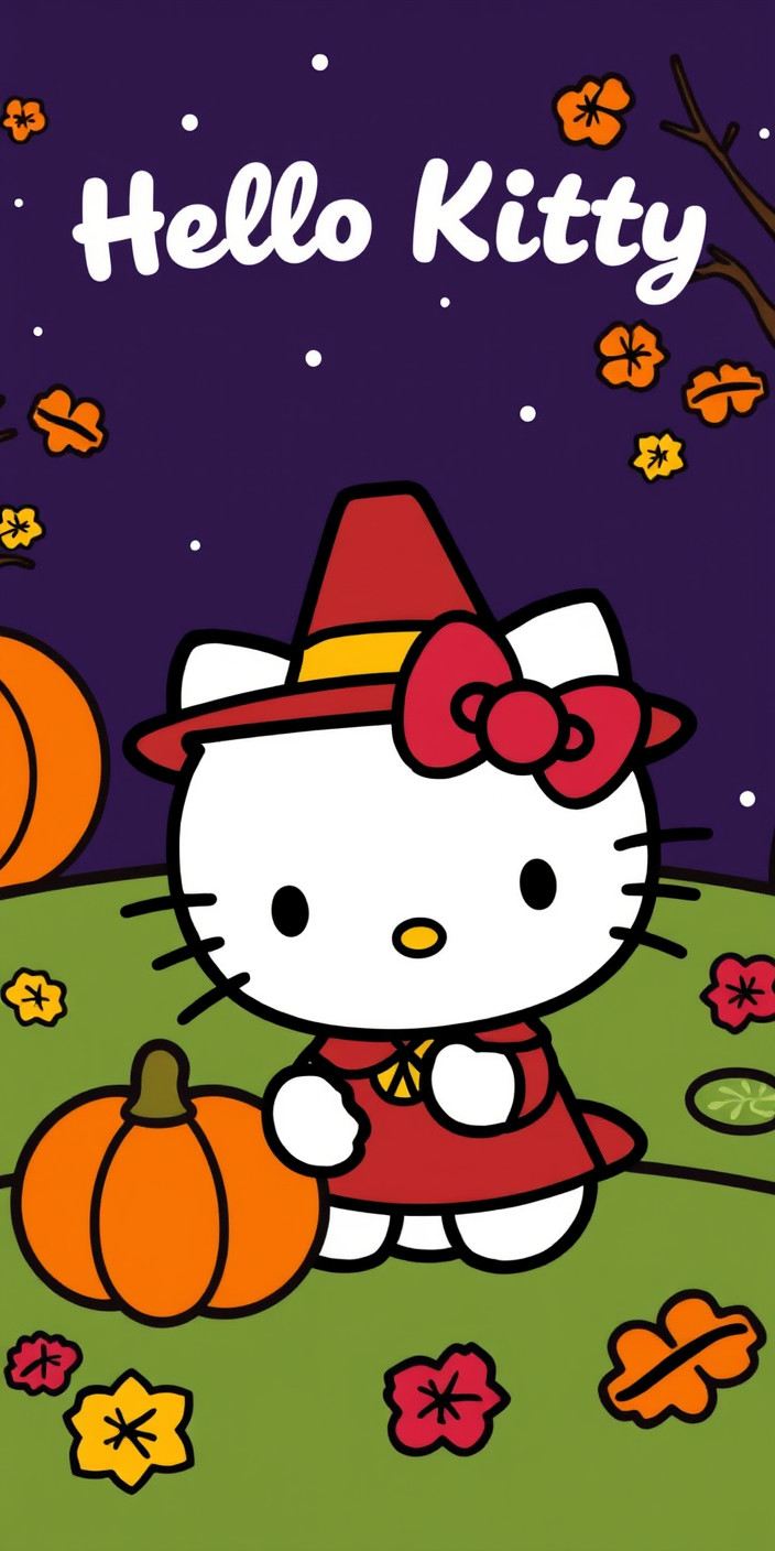 Hello kitty thanksgiving 5 Phone Wallpaper