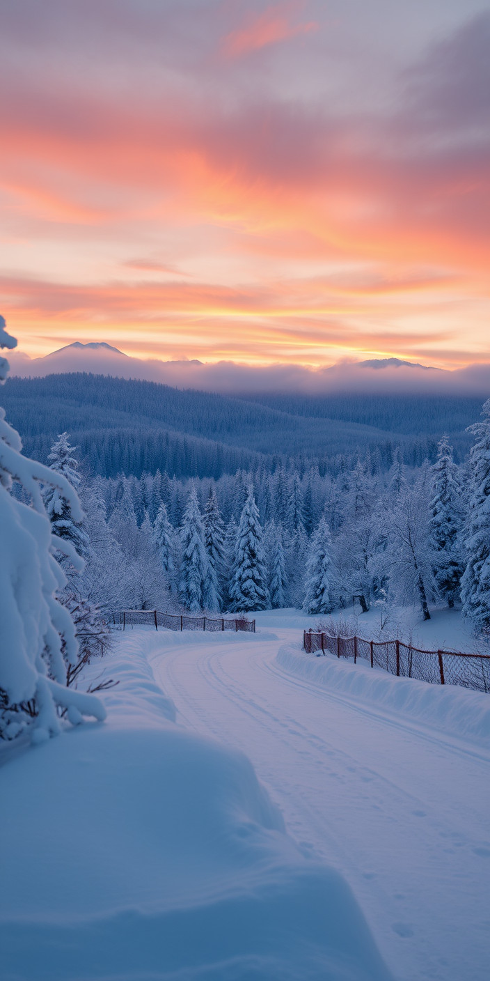 Free winter scenes 3 Phone Wallpaper