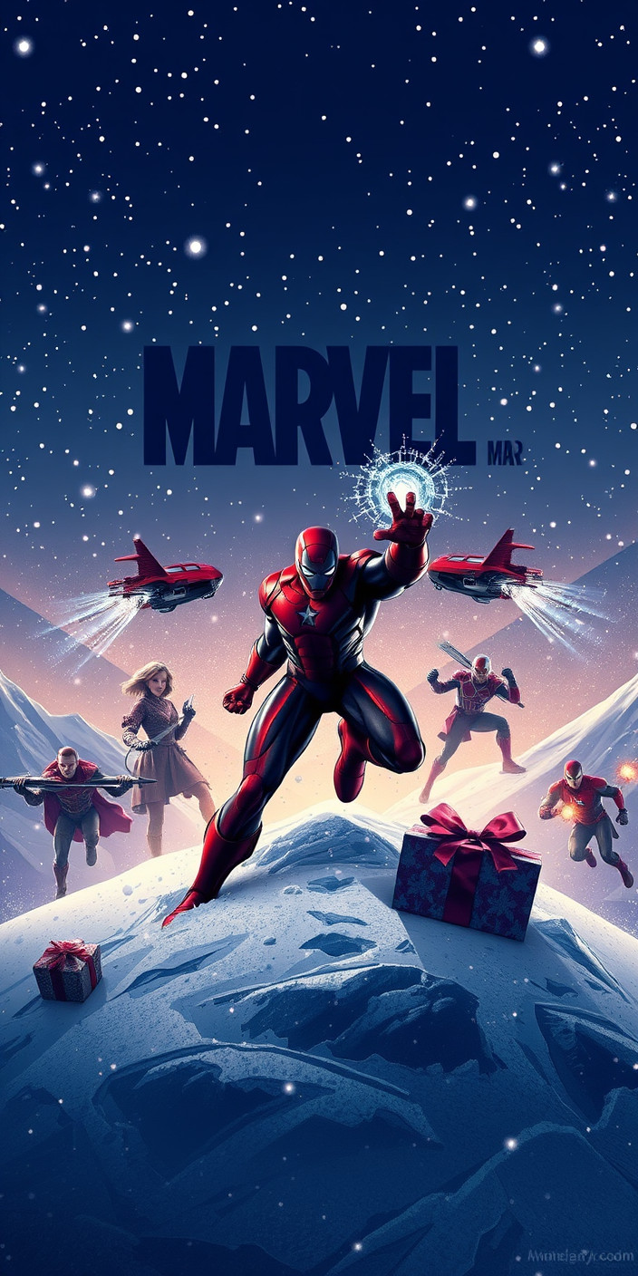Marvel christmas 4 Phone Wallpaper