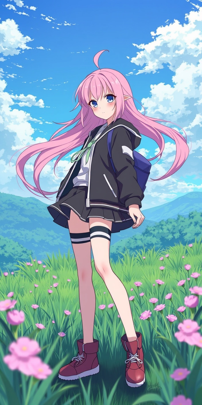 Pink anime 10 Phone Wallpaper