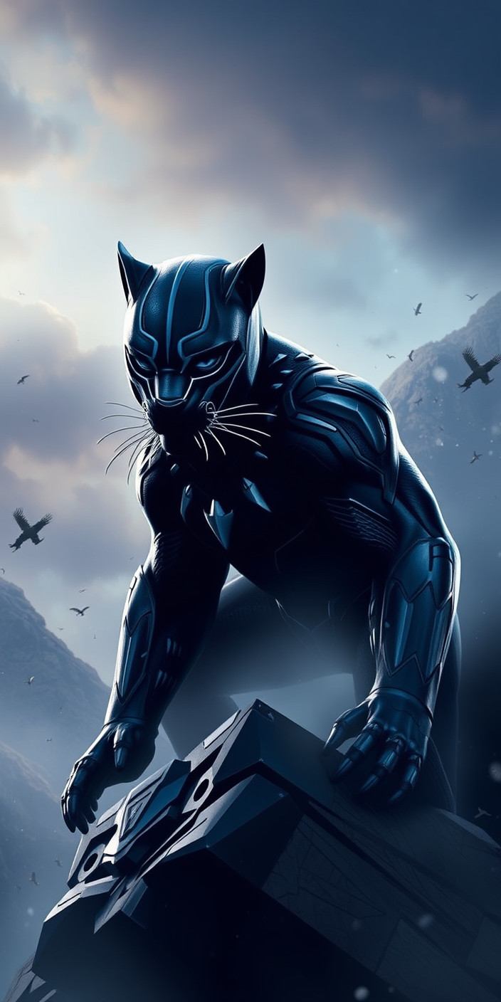 Black panther 9 Phone Wallpaper