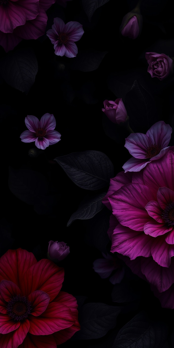 Dark flowers 7 Phone Wallpaper