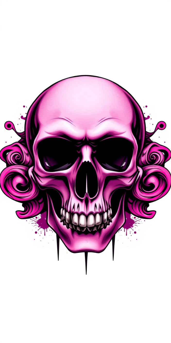 Pink skull 6 Phone Wallpaper