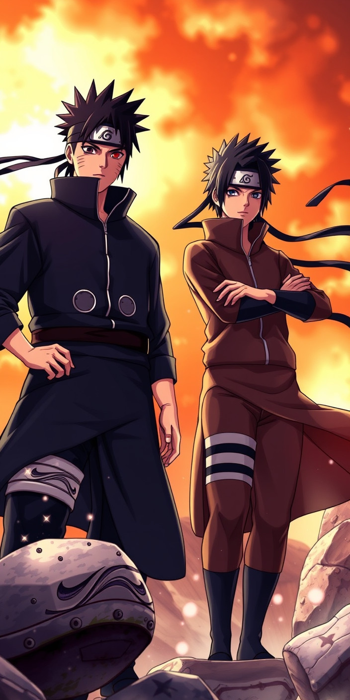 Naruto and sasuke 4 Phone Wallpaper