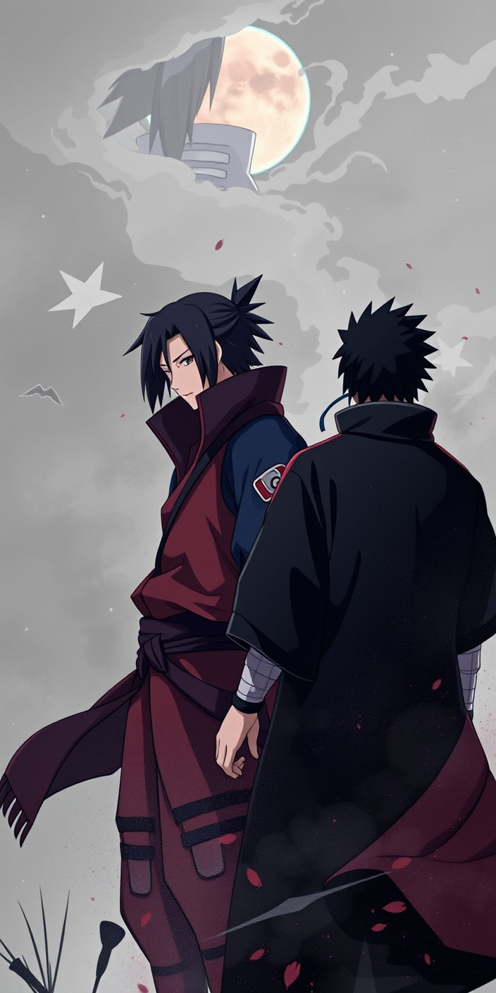 Itachi and sasuke 2 Phone Wallpaper