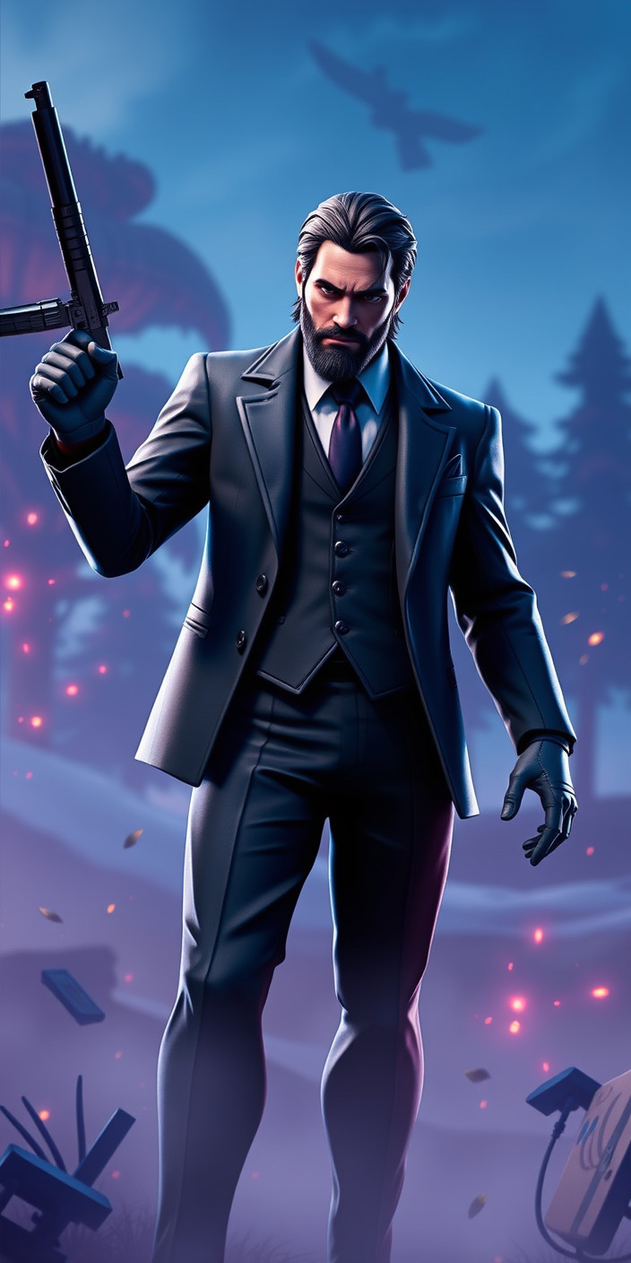 Fortnite john wick 11 Phone Wallpaper