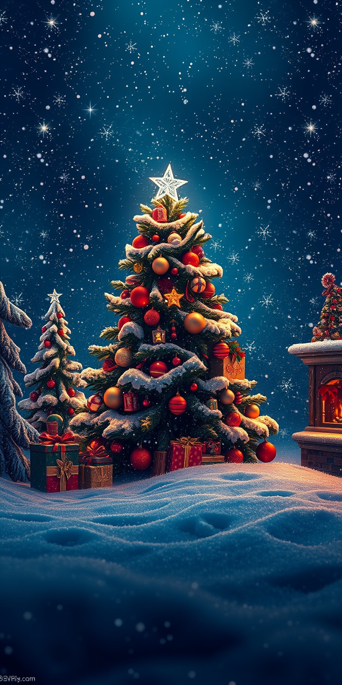 Christmas  computer 5 Phone Wallpaper