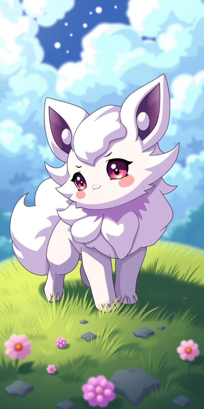 Alolan vulpix 8 Phone Wallpaper