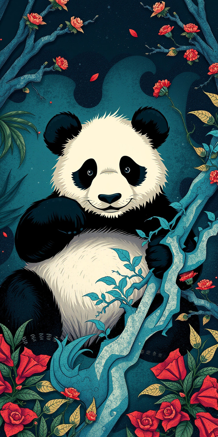 Panda 10 Phone Wallpaper