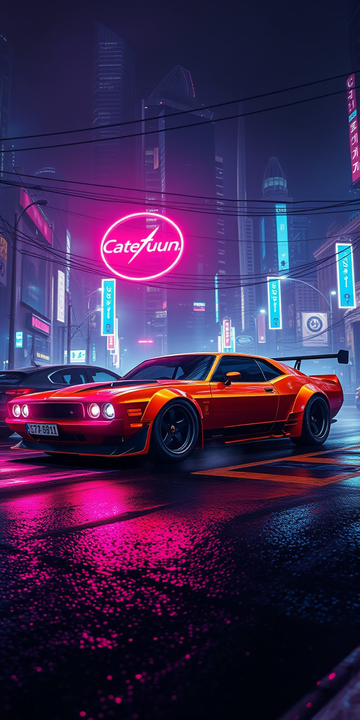 Cyberpunk car 2 Phone Wallpaper