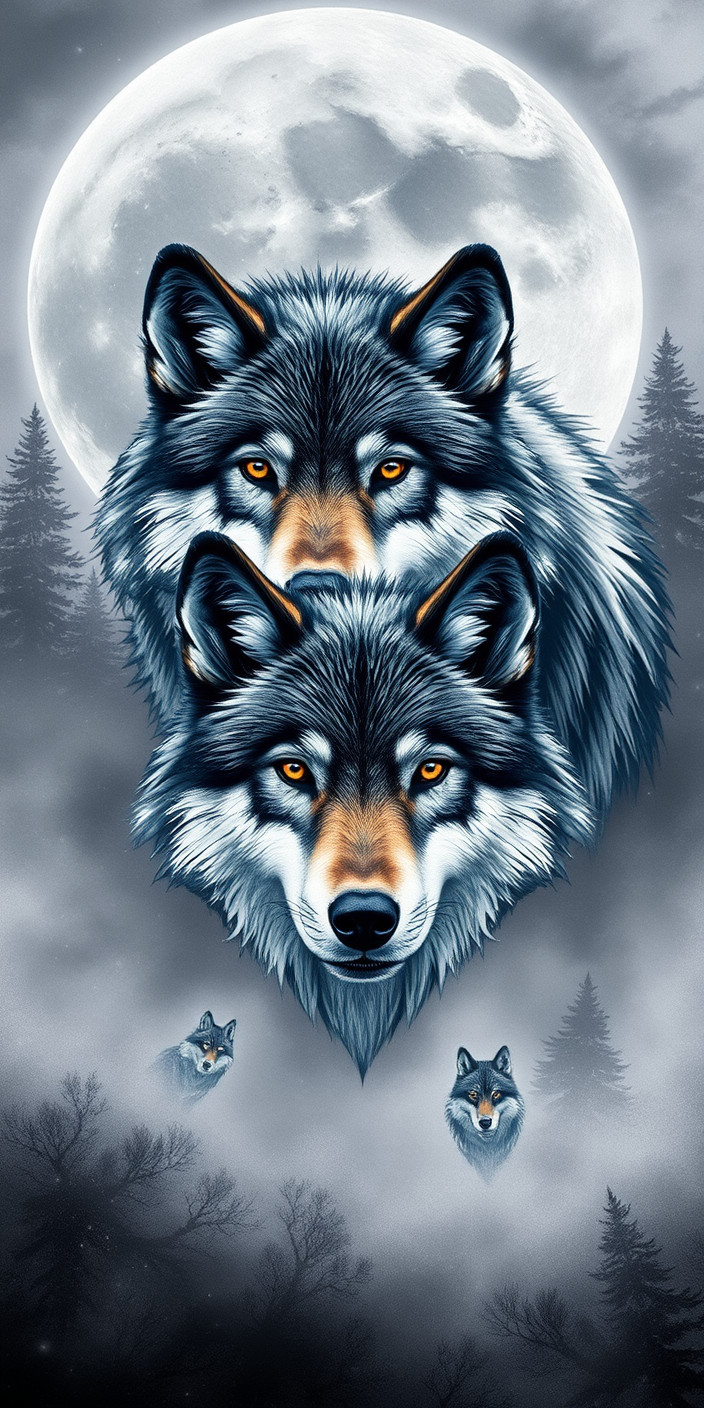 Wolves 5 Phone Wallpaper