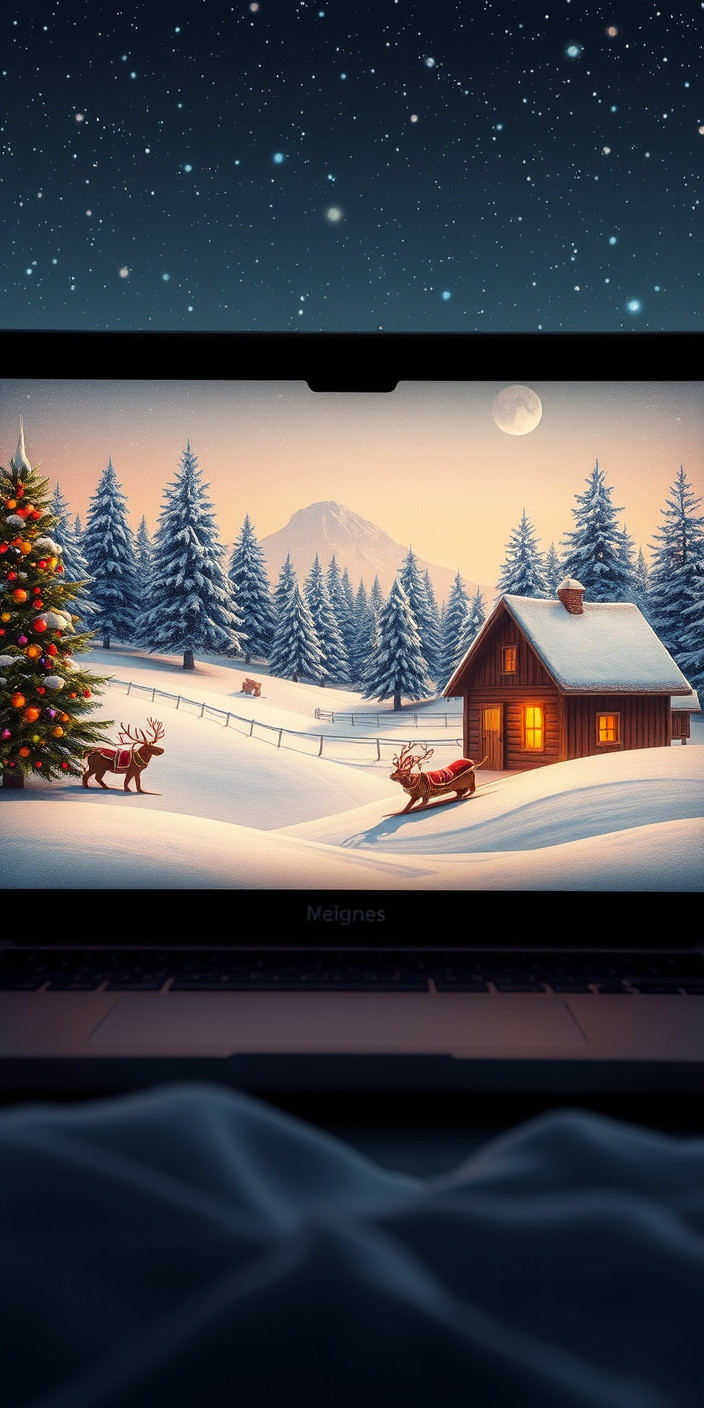 Christmas  laptop 9 Phone Wallpaper