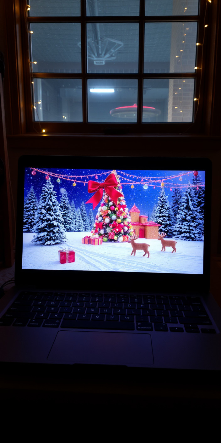 Laptop christmas 4 Phone Wallpaper