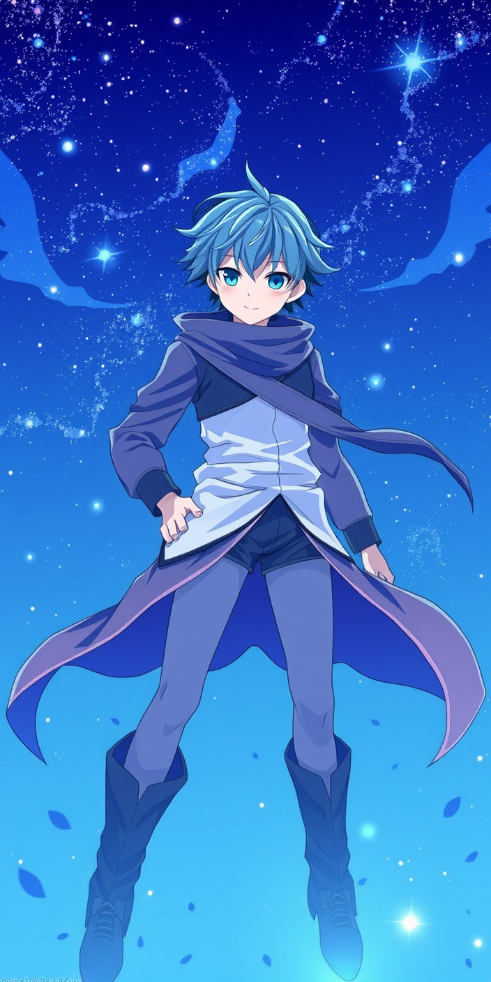 Blue anime 6 Phone Wallpaper