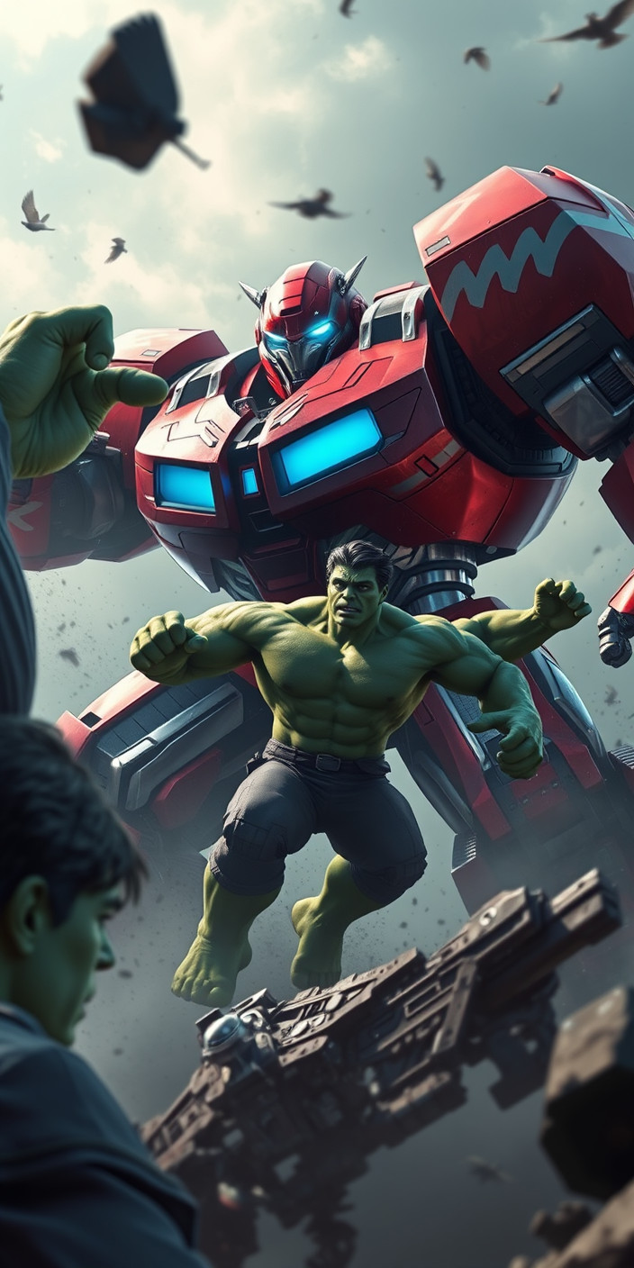 Hulkbuster vs hulk 4 Phone Wallpaper