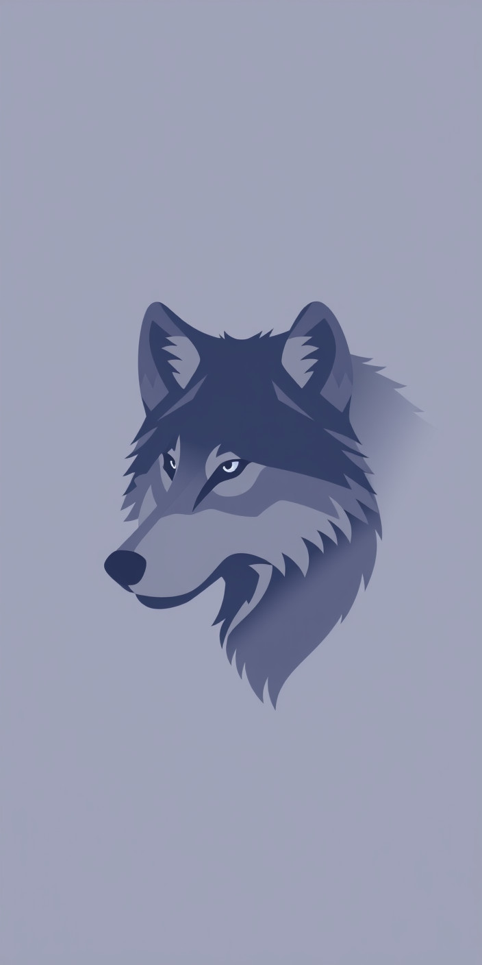 Minimalist wolf 9 Phone Wallpaper