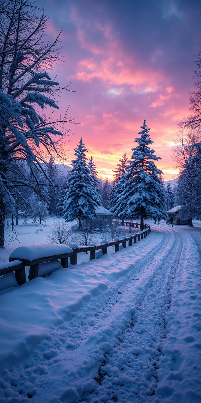 Winter scenes 5 Phone Wallpaper