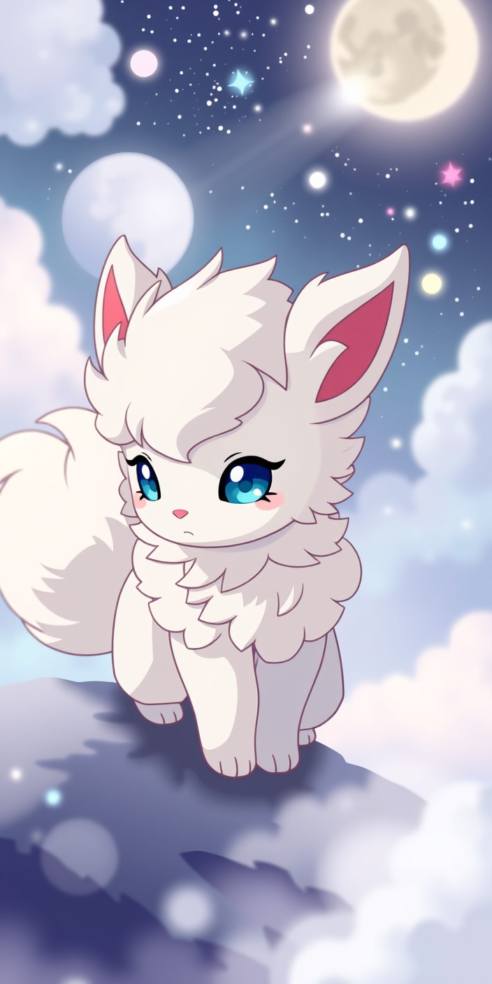 Alolan vulpix 3 Phone Wallpaper