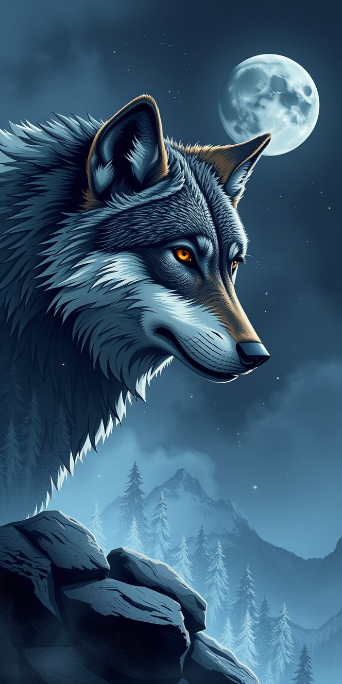 Lone wolf 14 Phone Wallpaper