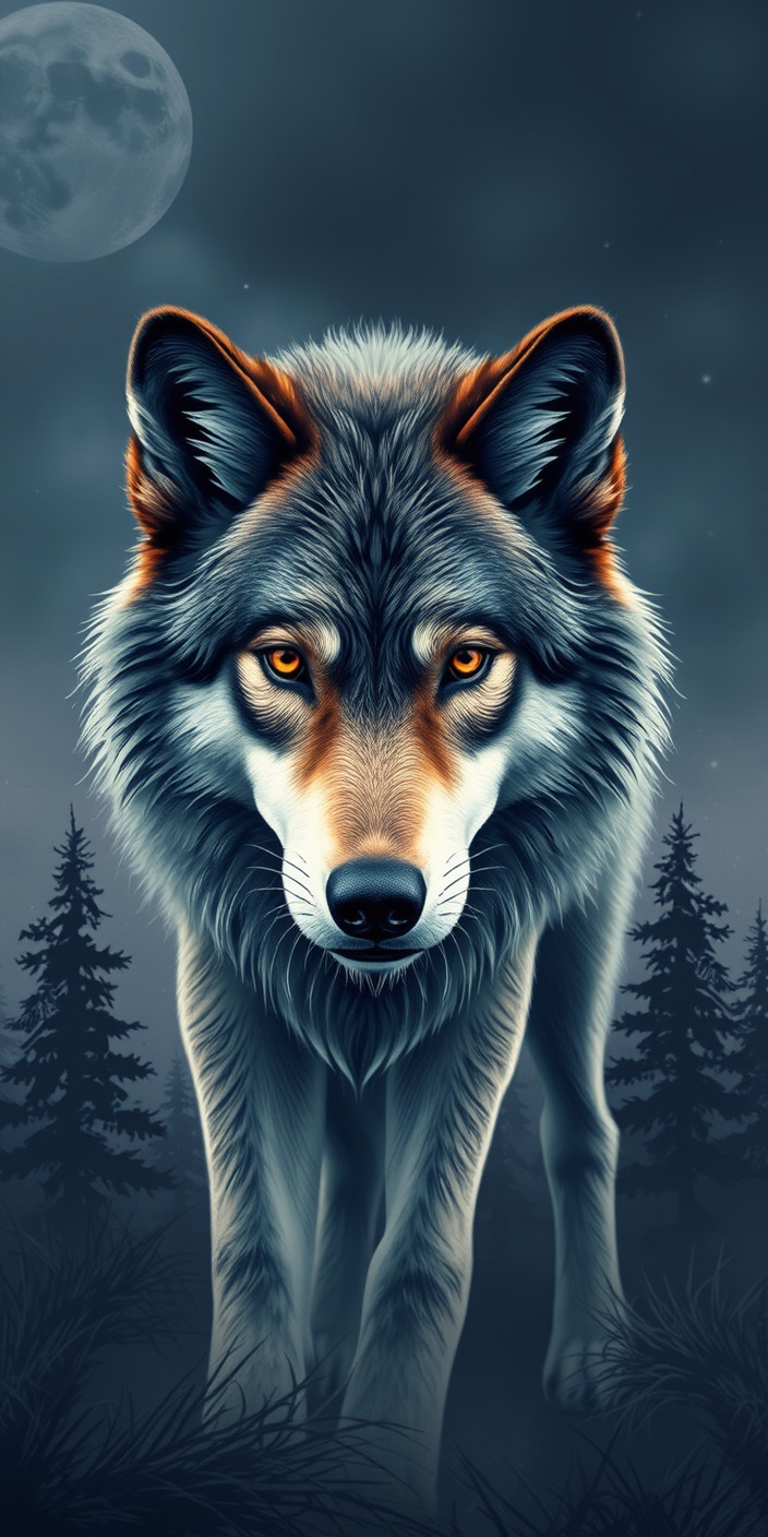 Wolf 7 Phone Wallpaper