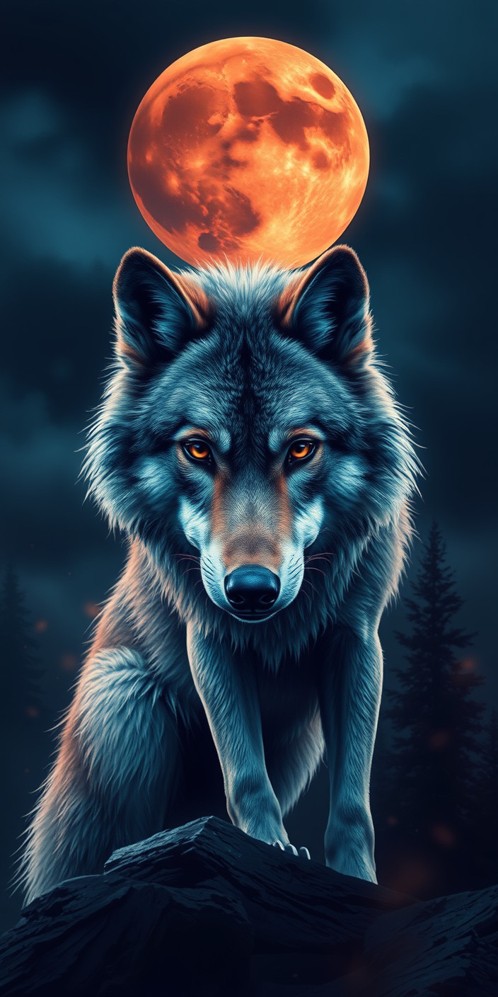 Wolf 6 Phone Wallpaper