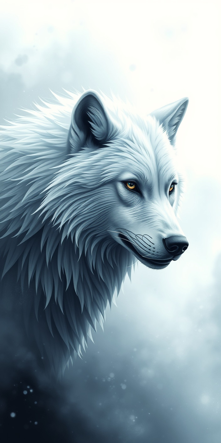 White wolf 1 Phone Wallpaper