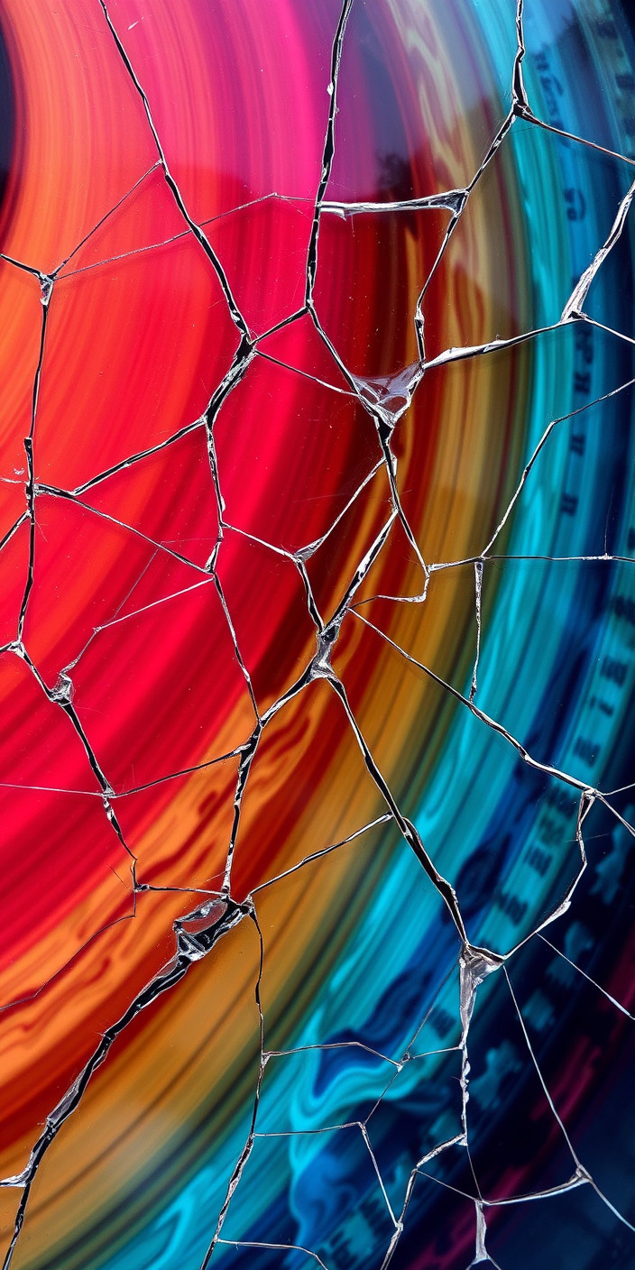 Cracked screen 5 Phone Wallpaper