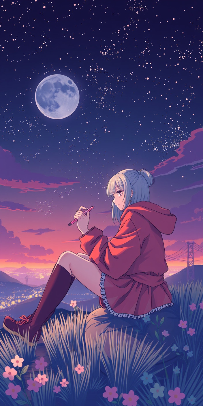 Lofi girl 4 Phone Wallpaper