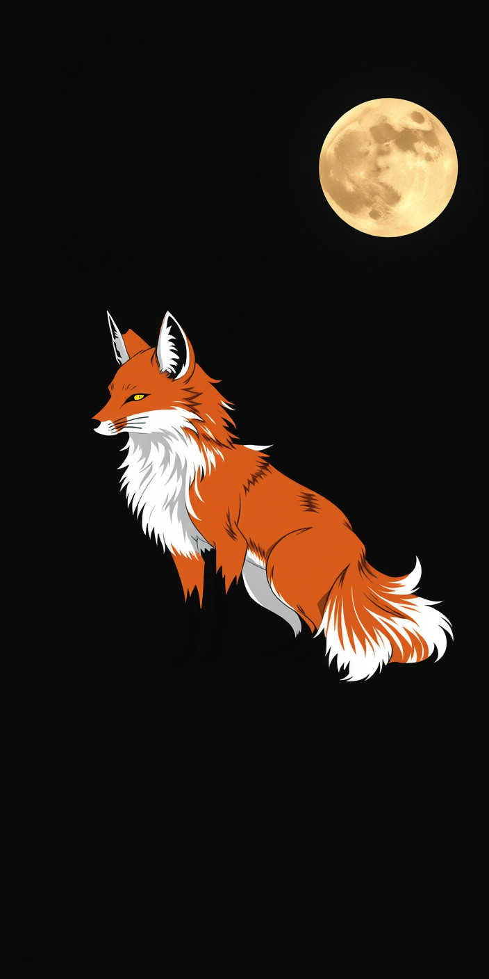 Nine tailed fox 3 Phone Wallpaper