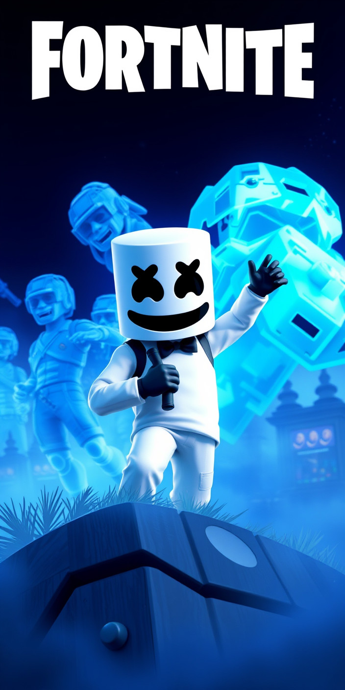 Marshmello fortnite 4 Phone Wallpaper