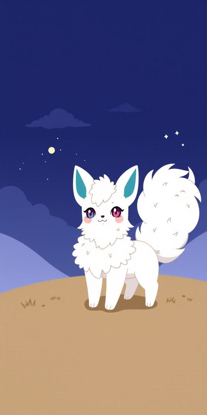 Alolan vulpix 1 Phone Wallpaper